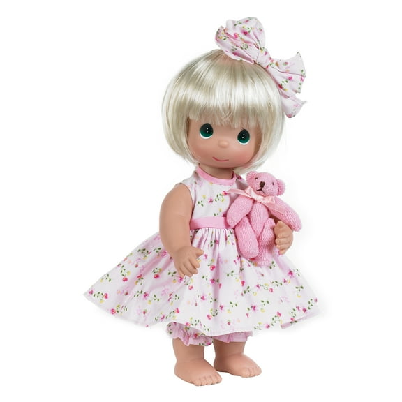 Precious Moments Dolls by the Doll Maker, Linda Rick, Bear-Foot Blessings Blonde, 12 inch Doll