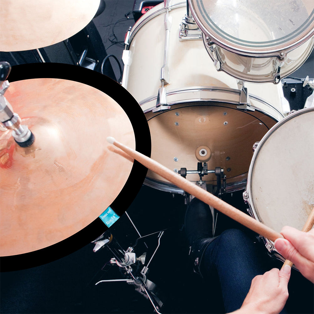 OFFIGAM 3-Pack Cymbal Mute Tape Drum Practice Pads Polyester for Musicians 11.8 x 2 Inches