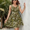 thumbnail image 3 of Autumn Leaves Camouflage Sleeveless Dress Women Summer Evening Dresses Ladies Sundress, 3 of 7