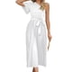 thumbnail image 1 of Vestido A Media Pierna Vestidos de playa para mujer Vestidos casuales con cuello de un hombro para cóctel (Blanco S) Cgtredaw Para estrenar, 1 of 1