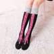 thumbnail image 1 of Calcetines con patas de pollo para mujer, calcetines creativos divertidos de primavera y otoño, calcetines largos por encima de la rodilla, negro, 1 of 2