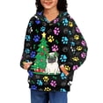 thumbnail image 5 of DISNIMO Christmas Tree Pug Hoodie for Kids Paw Print Hoodies Pullover for Boys Long Sleeve Sweatshirt for Children Fall Clothes Hoodies Teen Boy Hoodies 14-16 Clothing Hoodie Girls Sweatshirts, 5 of 7