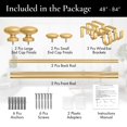 thumbnail image 4 of Meriville 1-Inch Diameter Prima Telescoping Double Window Treatment Curtain Rod, 48-Inch to 84-Inch, Royal Gold, 4 of 4