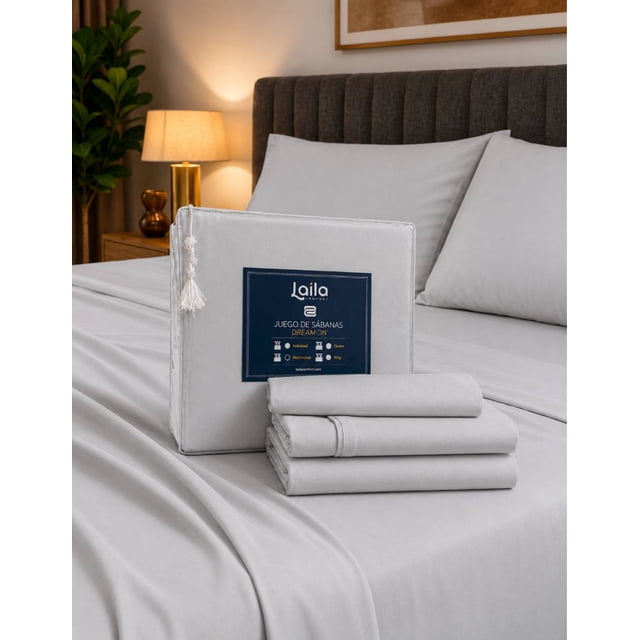 Juego de Sabanas Premium Tacto Egipcio 1800 hilos, Laila Comfort