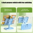 thumbnail image 6 of Adjustable Height Book Stand Reading Stand Multi Angle Desktop Book Holder Portable Reading Shelf with Expandable Panel Storage Base Clear Page Clips for Books and Tablets, 6 of 6