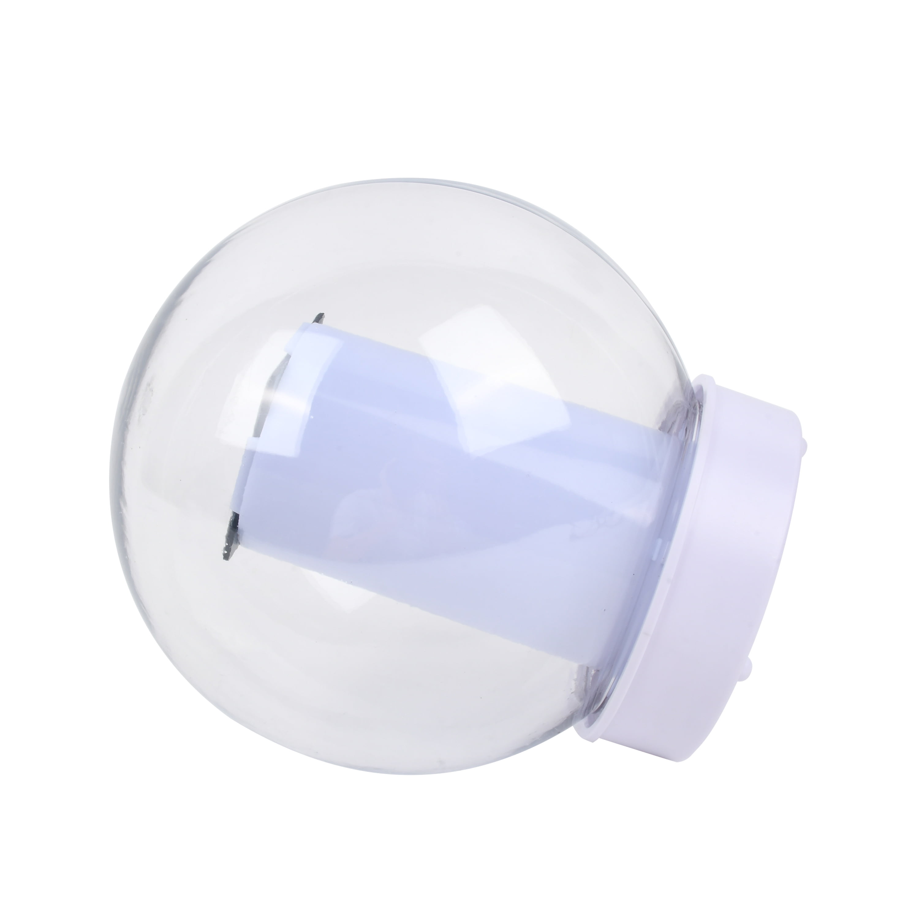 Mainstays White Plastic Solar Powered Lantern With Flickering