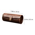 thumbnail image 4 of LEEYNEER 1pc Portable Watch Roll Travel Case Chic Vintage Leather Watch Display Box, 4 of 9