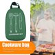 thumbnail image 1 of Bolsa De Picnic Bolsa De Pícnic Bolsas de almacenamiento para utensilios de cocina para acampar al aire libre, bolsa de picnic para barbacoa de viaje (verde militar), 1 of 4