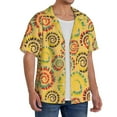 thumbnail image 2 of Yiaed Colourful Tie Dye 1 Print Mens Casual Wrinkle Free Shirts Short Sleeve Button Down Summer Stretch Dress Shirt-3X-Large, 2 of 5