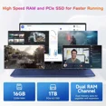 thumbnail image 5 of 17.3" IPS FHD-Laptop, Intel 6 Cores i3-1215U 16GB RAM 1TB SSD (Beat Ryzen 5 7520U, Up to 4.4GHz) Computer with 65W GaN Type C Backlit Keyboard Fingerprint, for Home Student and Business, 5 of 6