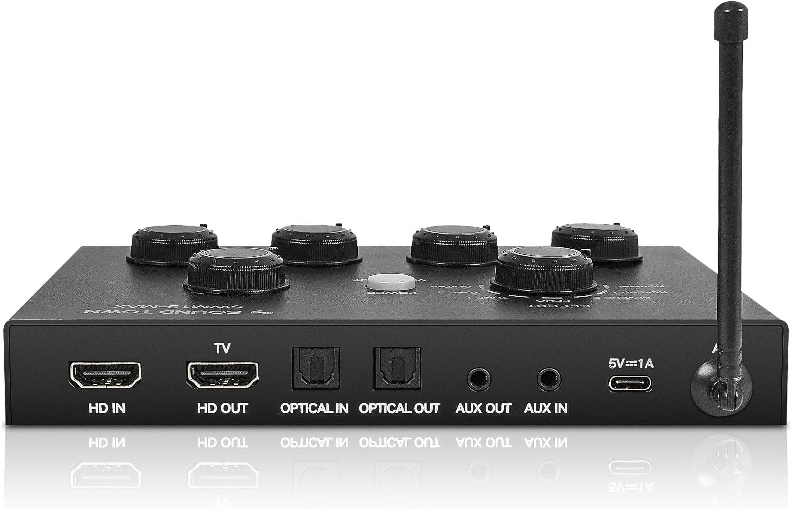 Sound Town 16 Channels Wireless Microphone Karaoke Mixer System w/ 2 Wireless Mics, HD ARC, Optical (Toslink), AUX, Supports Smart TV, Media Box, PC, Bluetooth, Soundbar, Receiver (SWM15-MAX)