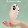 thumbnail image 4 of Chauffe-mains Power Bank Appareil de Chauffage Rechargeable Taille Compacte Gain de Place Accessoires Multifonctionnels Extérieurs Fournitures d'Hiver Rose, 4 of 7