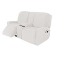 thumbnail image 1 of YEERSWAG 2 Seater Stretch Recliner Slipcover Soft Sofa Chair Cover Furniture Full Cover, 1 of 5