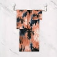 thumbnail image 5 of 3 Piece Bath Towels Set Bath Towel, Hand Towel and Face Towel for Bathroom, Gym, Hotel Coral and Black Tie-dye Pattern, 5 of 8