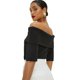thumbnail image 2 of Dorothy Perkins - Top Bardot de Manga Corta para Mujer (Negro), 2 of 2