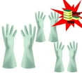 thumbnail image 2 of ACDANC 3-Pack Reusable Rubber Dishwashing Gloves - Latex Cleaning Gloves for Kitchen,Bathroom,and Household Chores - Extra Large Size, 2 of 7