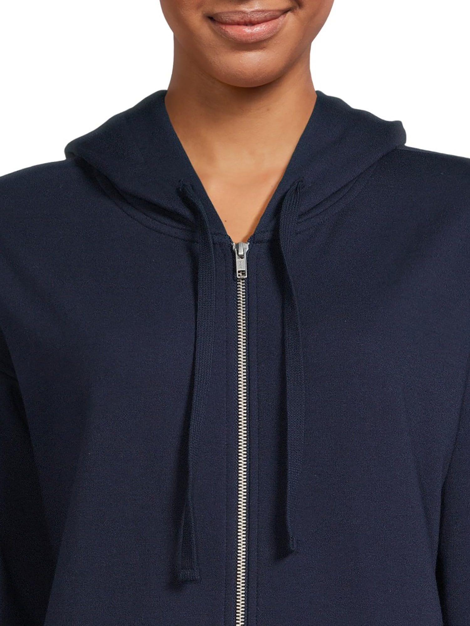 Time and Tru Women's Full Zip Fleece Jacket with Pockets, Sizes XS-XXXL