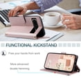 thumbnail image 5 of TECH CIRCLE For Google Pixel 7A Case Wallet for Women Girl,Luxury PU Leather Crossbody Wristlet Strap Kickstand Slim Card Holder Slots Wallet Case for Google Pixel 7A 6.1" 2023,Rosegold, 5 of 7