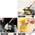 thumbnail image 6 of 12-Piece Silicone Kitchen Cooking Utensils Set with Holder, Wooden Handle Utensils for Cooking, Kitchen Tools Include Spatula Turner Spoons Soup Ladle Tong Whisk, Black, 6 of 7