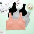 thumbnail image 4 of Girls' Sports Bra Teenage Girls Bra Developmental Cotton Underwear Breathable Sports Bra（7-14Y）, 4 of 5