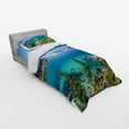thumbnail image 2 of Ambesonne Blue Bedding Set 3 Pcs, Tranquil Tahoe Shoreline, Twin XL, Blue Grey Green, 2 of 2