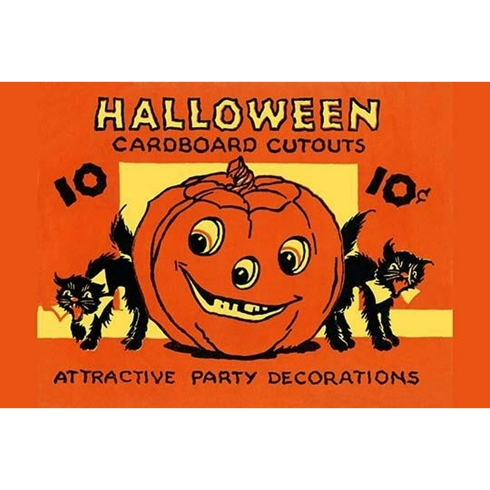 Halloween Cardboard Cutouts Poster Print by unknown (24 x 36) Walmart