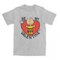 thumbnail image 1 of Camiseta de algodón con cuello redondo para hombre y mujer, diseño de Charlie Brown, Snoopy y corazón de San Valentín, de Peanuts, manga corta, idea de regalo, 1 of 5