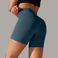 thumbnail image 2 of Kcolen Summer Yoga Shorts for Women,Womens Biker Seamless Shorts Solid Color High Waist Stretch Skin Friendly All Day Comfort Shorts, 2 of 5