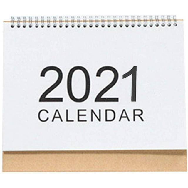 Petit Calendrier de Bureau 2020-2021 Mignon Calendrier Mensuel à Rabat sur Chevalet pour Classeur Bureau à Domicile Table