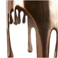 thumbnail image 6 of DecMode 16" x 25" Copper Aluminum Metal Drip Abstract Accent Table with Melting Designed Legs and Black Glass Top, 1-Piece, 6 of 11