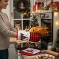 thumbnail image 5 of Bpyeka Polyester MittenChristmas Oven Gloves Baking Cooking Gloves Insulated High Temperature Resistants Microwave GlovesChristmas GiftsChristmas Decor, 5 of 6