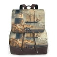 thumbnail image 1 of Balery Vintage Nautical Lighthouse Mochila de Cuero para Mujeres, Gran Capacidad, Bolsa de Viaje Multifuncional, Mochila de Cuero y Bolsa de Hombro para Mujeres, 1 of 4