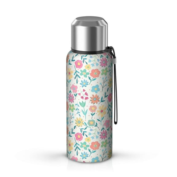 20 Oz Pioneer Flower Coffee Tumbler Double Wall Insulated Stainless Steel Water Bottle | Metal Reusable Thermoses Flask with Cup Cap | Leak & Sweat Proof with Anti-Dust Lid
