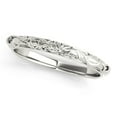 thumbnail image 1 of Aonejewelry Hand-Engraved Engagement Wedding Band In 10k White Gold, 1 of 4
