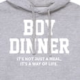 thumbnail image 3 of Instant Message - Boy Dinner Way Of Life - Men's Pullover Hooded Fleece Sweatshirt, 3 of 6