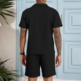 thumbnail image 5 of Fexilor Men's 2 Piece Casual Quarter Zip Polo Shirt Set Summer Vacation Beach Outfit,Sizes S-2XL, 5 of 9