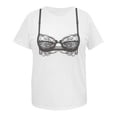 thumbnail image 1 of Playera George para Dama, con Estampados de Simulación Ropa Interior Blanco Talla G, 1 of 4