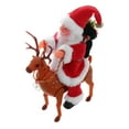 thumbnail image 3 of Gymnture Christmas Santa Reindeer Plush Figurine Animated Ornament Gift, 3 of 11