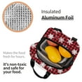 thumbnail image 6 of Lafuoo Snowflakes On A Buffalo Plaid Christmas Pattern Portable Aluminum Foil Thickened Insulation Lunch Bag, Waterproof Zipper Lunch Bag Suitable for Men and Women-One Size, 6 of 7