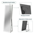 thumbnail image 4 of Resenkos 59x16 Inch Slim Frameless Vertical LED Wall Mirror, Modern Borderless Design for Contemporary Living Spaces, Black, 4 of 11