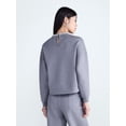 thumbnail image 3 of Scoop Women's and Women's Plus Scubaknit Pearl Embellished Sweatshirt, Sizes XS-4X, 3 of 5