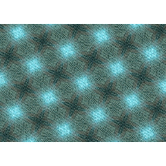 Ahgly Company Indoor Rectangle Patterned Deep-Sea Green Area Rugs, 6' x 9'
