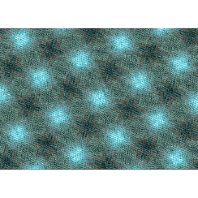 Ahgly Company Machine Washable Indoor Rectangle Transitional Deep-Sea Green Area Rugs, 8' x 12'