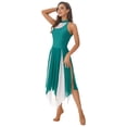 thumbnail image 4 of YEAHDOR Womens Single Strap Leotard Dance Costume Lyrical Contemporary Dance Dress, 4 of 7