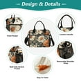 thumbnail image 3 of FORMRS Insulated Lunch Bag Unisex Large Capacity with Shoulder Strap, Gray Floral Pattern, 3 of 6