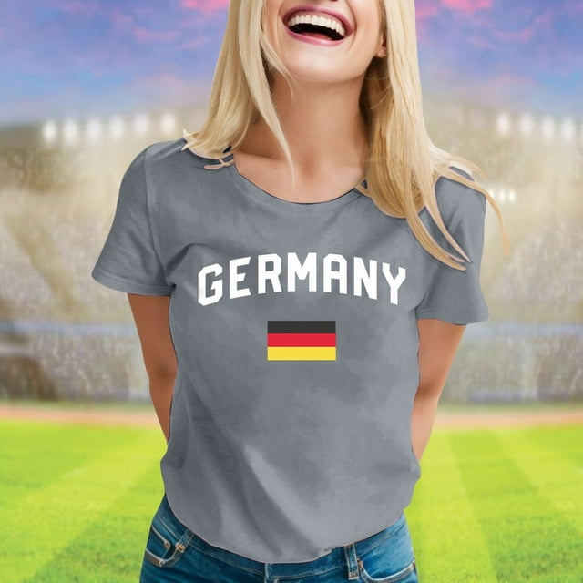 iTNHFP T-Shirt Canada Col en V Hauts pour Femmes Mode Décontractée Manches Courtes Col Rond T-Shirt Imprimé Ample