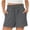 Gray, variant on Cotton Linen Shorts for Women Lightweight Summer Casual Wide Leg Loose Ruffle Trim High Waist Drawstring Dressy Shorts Beach Vacation Short Pants with Pockets Army Green XXL