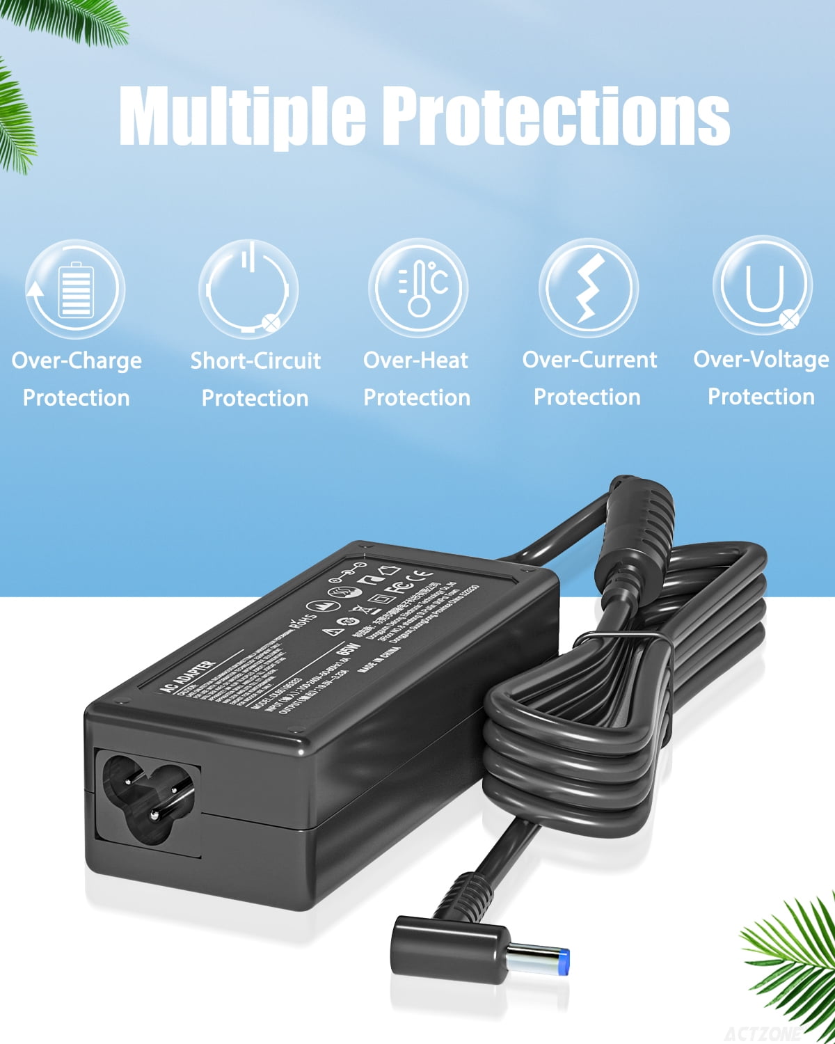 Compatible with HP 65W Laptop Charger, ProBook Charger 640 650 440 455 470 G7 G6 G5, EliteBook Charger 840 850 845 830 820 G9 G8 G4 G3,  Envy 15 17 Stream Pavilion X360 Power Cord 19.5V 3.33A