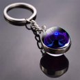 thumbnail image 1 of Porte-clés 12 Constellations Signe du Zodiaque Pendentif en Verre Rond Porte-Clés Zodiaque Porte-Clés 12 Constellations Cadeau (Libra), 1 of 7
