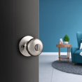 thumbnail image 4 of Interior Door Knobs with Lock, Privacy Door Locks for Bedroom, Flat Ball Bathroom Door Locks, Keyless Door Lock Knobs, 3 Pack, 4 of 7